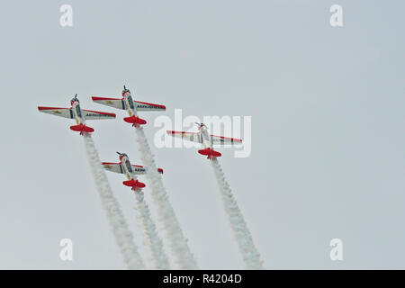 USA (Wisconsin), Oshkosh, AirVenture 2016, North American T-6 Texan d'avions de voltige Aeroshell Banque D'Images