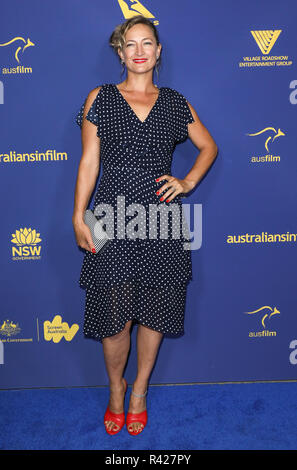 7e édition du Gala des Prix du cinéma dans les Australiens s'est tenue à Hollywood's Studios Paramount - Arrivées avec : Zoe Bell Où : Los Angeles, California, United States Quand : 24 Oct 2018 Credit : Sheri Determan/WENN.com Banque D'Images