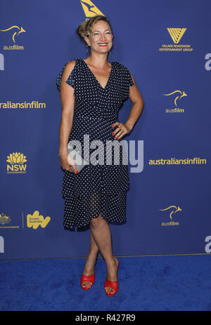 7e édition du Gala des Prix du cinéma dans les Australiens s'est tenue à Hollywood's Studios Paramount - Arrivées avec : Zoe Bell Où : Los Angeles, California, United States Quand : 24 Oct 2018 Credit : Sheri Determan/WENN.com Banque D'Images