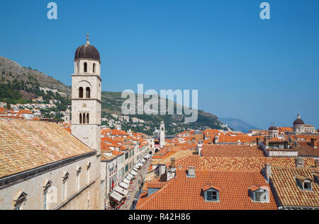 Vue aérienne de la vieille ville de Dubrovnik, Croatie Banque D'Images