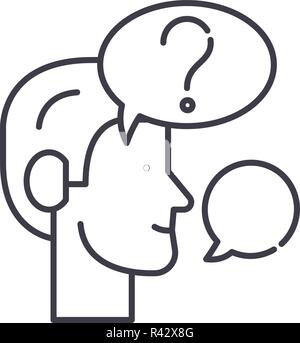 L'icône de la ligne Enigma concept. Vector illustration linéaire d'Enigma, symbole, d'un signe Illustration de Vecteur