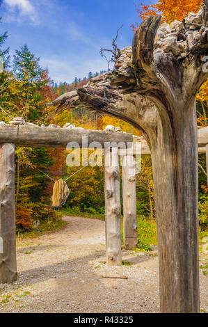 Randonnées en automne à mittenwald - achensee Banque D'Images