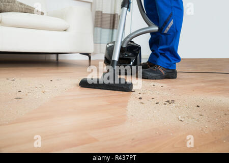 Janitor Cleaning Aspirateur Banque D'Images