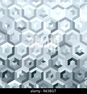 Argent métal faible isométrique modèle transparent polyéthylène Banque D'Images