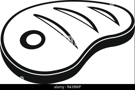 Le dîner steak icône. Simple illustration de l'icône vecteur steak dîner pour la conception web isolé sur fond blanc Illustration de Vecteur