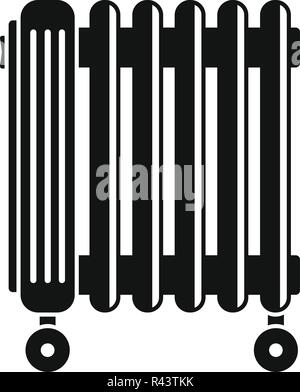 L'icône de radiateur d'huile. Simple illustration de radiateur d'huile sur l'icône vecteur pour la conception web isolé sur fond blanc Illustration de Vecteur