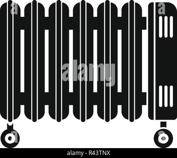 L'icône maison radiateur d'huile. Chambre simple illustration de radiateur d'huile sur l'icône vecteur pour la conception web isolé sur fond blanc Illustration de Vecteur