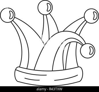 Chapeau de Clown cloches icône. Description illustration de l'icône vecteur cloches chapeau de clown pour la conception web isolé sur fond blanc Illustration de Vecteur