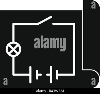 Schéma électrique pour icône. Simple illustration de schéma électrique pour l'icône vecteur pour la conception web isolé sur fond blanc Illustration de Vecteur