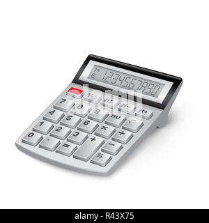 Calculatrice blanc Banque D'Images