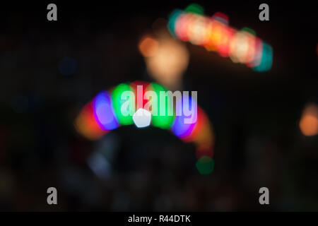 Résumé Lumières floues au festival de Loy Krathong Banque D'Images