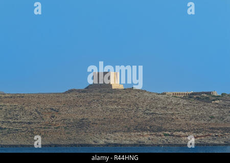 St Mary's Tower - fortification sur l'île de Comino, l'état de l'île de Malte Banque D'Images