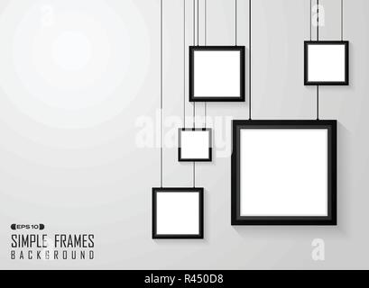 Résumé de la place de simples images noires au mur gris dégradé, vector eps10 Illustration de Vecteur