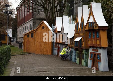 Cork, Irlande, 25 novembre 2018.Glow Cork Preperations en cours à Bishop Lucey Park, la ville de Cork, Irlande, IrelandCork, 25th Nov, 2018. Credit : Damian Coleman/Alamy Live News Banque D'Images