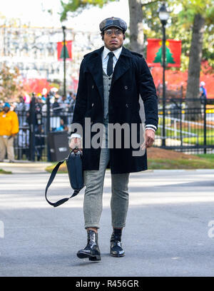 Charlotte, Caroline du Nord, USA. 25Th Nov, 2018. Quarterback Carolina Panthers Cam Newton arrivant à Bank of America Stadium avant son match contre les Seahawks de Seattle le 25 novembre 2018 à Charlotte, NC. Credit : Ed Clemente/ZUMA/Alamy Fil Live News Banque D'Images