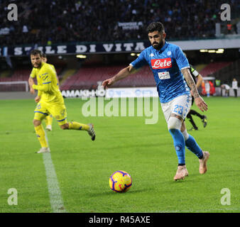 25 novembre 2018 - Naples, Campanie, Italie, 2020-10-25, Serie A italienne SSC Napoli Chievo Vérone - SC. en images.Résultat Final : 0 0 SSC Napoli Chievo Vérone SC. Crédit : Fabio Sasso/ZUMA/Alamy Fil Live News Banque D'Images