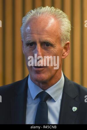 Dublin, Irlande. 25 novembre, 2018. Mick McCarthy, la nouvelle République d'Irlande manager, photographié après une conférence de presse, à l'Aviva Stadium de Dublin, Irlande. Crédit photo : ASWphoto ASWphoto :/Alamy Live News Banque D'Images