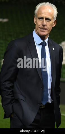 Dublin, Irlande. 25 novembre, 2018. Mick McCarthy, la nouvelle République d'Irlande manager, photographié après une conférence de presse, à l'Aviva Stadium de Dublin, Irlande. Crédit photo : ASWphoto ASWphoto :/Alamy Live News Banque D'Images