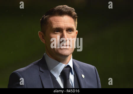 Dublin, Irlande. 25 novembre, 2018. Robbie Keane, la nouvelle République d'Irlande l'entraîneur adjoint, photographié après une conférence de presse, à l'Aviva Stadium de Dublin, Irlande. Crédit photo : ASWphoto ASWphoto :/Alamy Live News Banque D'Images