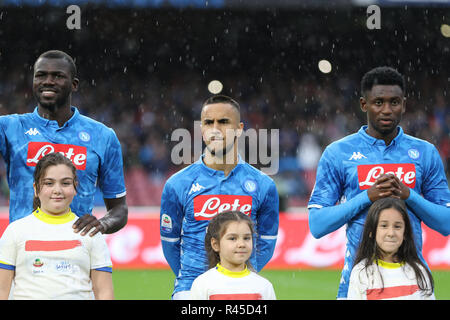 25 novembre 2018 - Naples, Campanie, Italie, 2020-10-25, Serie A italienne SSC Napoli Chievo Vérone - SC. en images.Résultat Final : 0 0 SSC Napoli Chievo Vérone SC. Crédit : Fabio Sasso/ZUMA/Alamy Fil Live News Banque D'Images