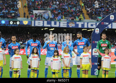 25 novembre 2018 - Naples, Campanie, Italie, 2020-10-25, Serie A italienne SSC Napoli Chievo Vérone - SC. en images.Résultat Final : 0 0 SSC Napoli Chievo Vérone SC. Crédit : Fabio Sasso/ZUMA/Alamy Fil Live News Banque D'Images