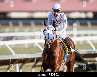 Del Mar, CA, USA. 25Th Nov, 2018. 25 novembre 2018 : Bataille de Midway avec Flavien Prat remporte le plongeur à Enjeux autochtones Del Mar le 25 novembre 2018 à Del Mar, en Californie. Evers/Eclipse Sportswire/CSM/Alamy Live News Banque D'Images