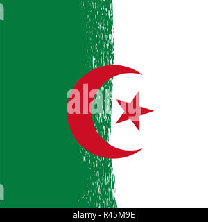 Grunge Drapeau Algérie Banque D'Images