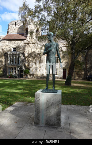 Statue de Saint Edmund, Bury St Edmunds, Suffolk Banque D'Images