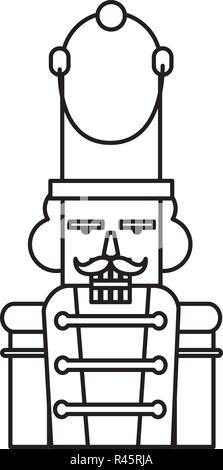 L'icône de Casse-Noisette de Noël sur fond blanc, vector illustration Illustration de Vecteur