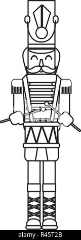 L'icône de Casse-Noisette de Noël sur fond blanc, vector illustration Illustration de Vecteur