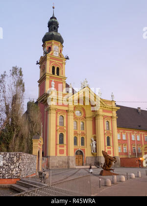 Façade de l'église de Wilten d'Innsbruck Banque D'Images