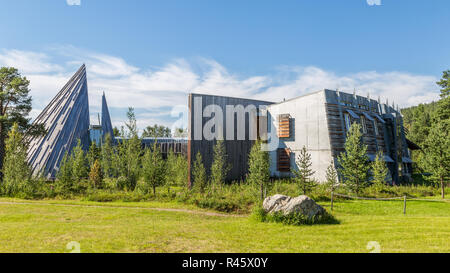 KARASJOK, NORVÈGE - 24 juillet 2016 : Le Parlement Sami (Samediggi Sametinget). Le parlement est l'organe de représentation pour les Samis de Norvège. L Banque D'Images