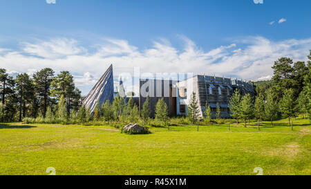 KARASJOK, NORVÈGE - 24 juillet 2016 : Le Parlement Sami (Samediggi Sametinget). Le parlement est l'organe de représentation pour les Samis de Norvège. L Banque D'Images