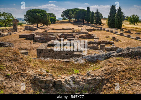 Colonie romaine ruines à Aleria, Corse, France Banque D'Images