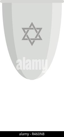 L'icône d'argent coupe du judaïsme. Télévision illustration de judaïsme argent tasse pour l'icône vector isolated on white web Illustration de Vecteur