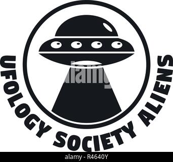 La société d'ufologie logo les étrangers. Simple illustration de l'ufologie les étrangers de la société logo vector pour la conception web isolé sur fond blanc Illustration de Vecteur
