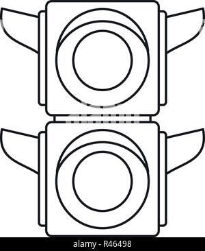 Feux de circulation piétonne icône. Feux de circulation piétonne aperçu l'icône vecteur pour la conception web isolé sur fond blanc Illustration de Vecteur