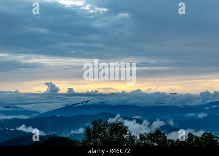 Pluie dans les montagnes, Binsar Banque D'Images