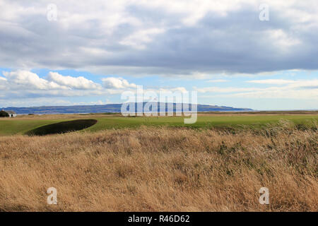 Le 17ème green au Royal Troon Golf Club Banque D'Images