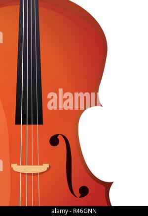 Bannière verticale avec violon, violoncelle pour concert de musique ou d'un festival, l'orchestre symphonique de la performance. Vector wallpaper. Illustration de Vecteur