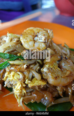 Char Kuey Teow Penang frit Banque D'Images