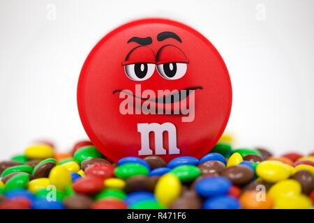 M&M's bonbons au chocolat Banque D'Images