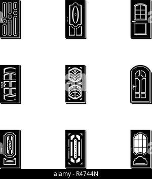 Portal icons set, le style simple Illustration de Vecteur