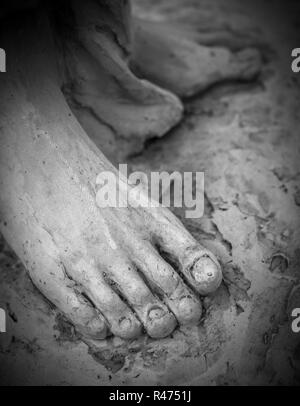 Les pieds de Christ Banque D'Images