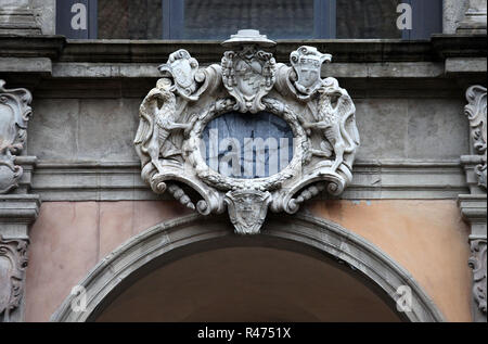 Détail bâtiment Archiginnasio di Bologna Banque D'Images