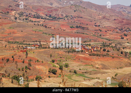 Paysage près de Fianarantsoa,u200BU200bmadagascar Banque D'Images