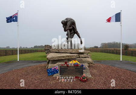 Sculpture en « gobeuses » Australian Memorial Park près de Fromelles, France Banque D'Images