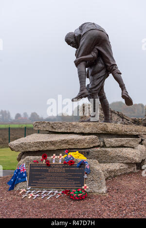 Sculpture en « gobeuses » Australian Memorial Park près de Fromelles, France Banque D'Images