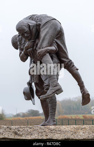 Sculpture en « gobeuses » Australian Memorial Park près de Fromelles, France Banque D'Images