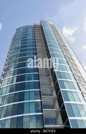 Velocity Tower Apartment Block appartements dans le centre-ville de Sheffield Royaume-Uni, centre-ville grand bâtiment résidentiel de bloc-tour Banque D'Images